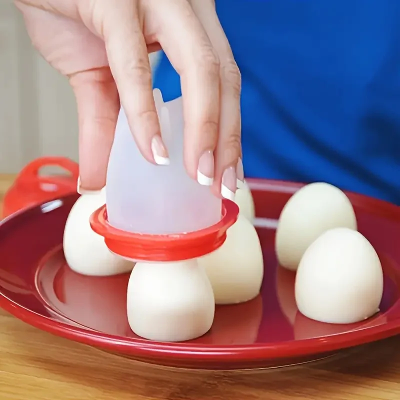 

6PCS Egg Poachers Cooker Silicone Non-Stick Boiler Cookers Pack Boiled S Mold Cups Steamer Kitchen Gadgets Tools