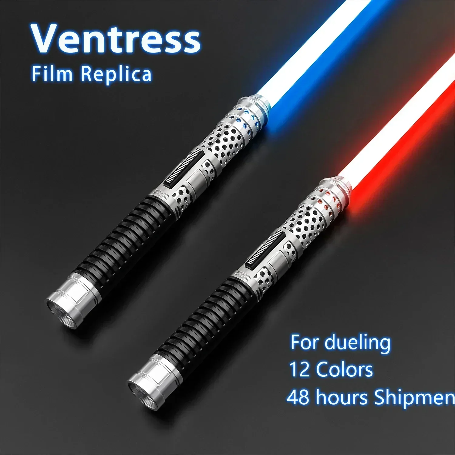 

TXQSABER Ventress Replica Lightsaber Metal Hilt Heavy Dueling Proffie 2.2 Light Sword SNV4 Neo Pixel Laser Cosplay Gift