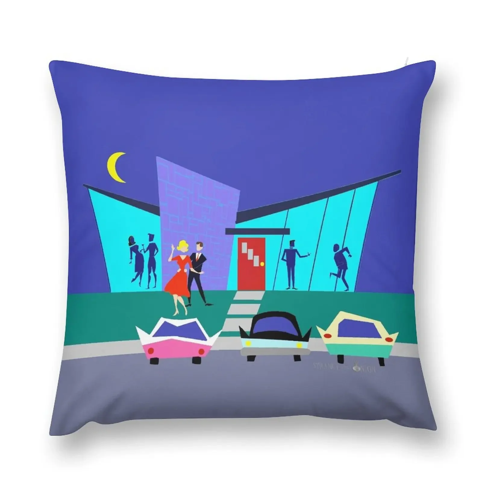 

Retro Open House Party Throw Pillow Pillow Decor christmas ornaments 2025 pillow