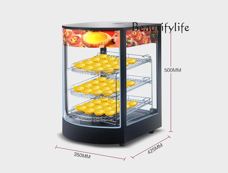 Commercial food display cabinet electric heating three-layer incubator heating