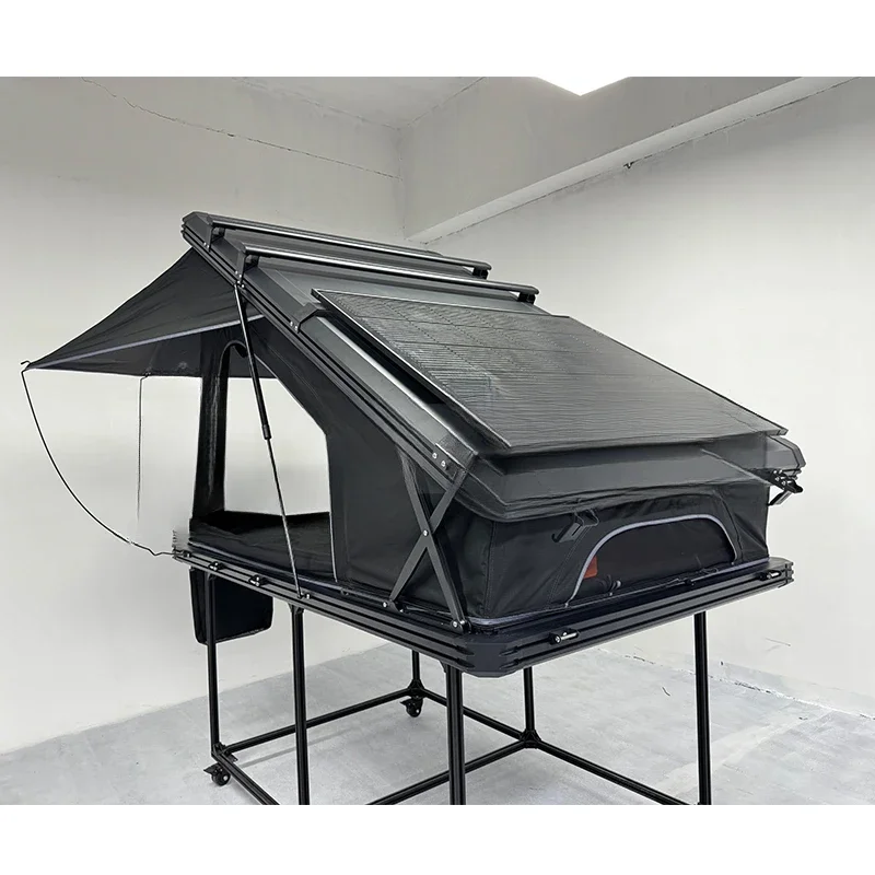 SNDN Aluminium Wasserdichtes X-Scharnier Autodachzelt für 2-3 Personen Outdoor-Camping – Detail 1