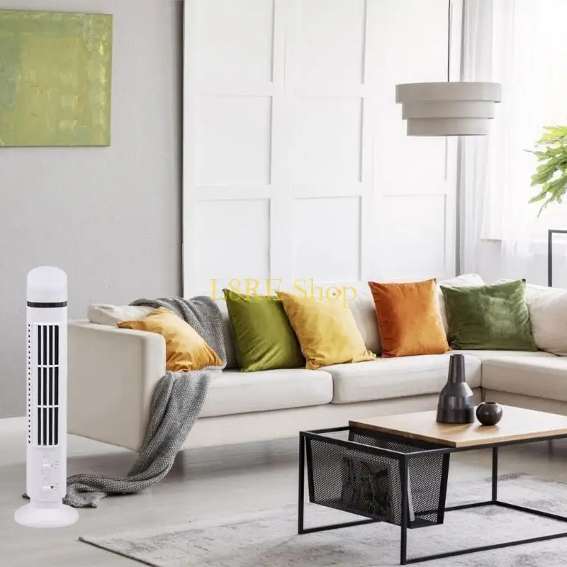 Kipas Menara Penghematan L8RE L8RE dengan LED Lamp Fan Electric Fan Near 2 Gear Speed ​​Miniatur untuk kamar tidur atau studi