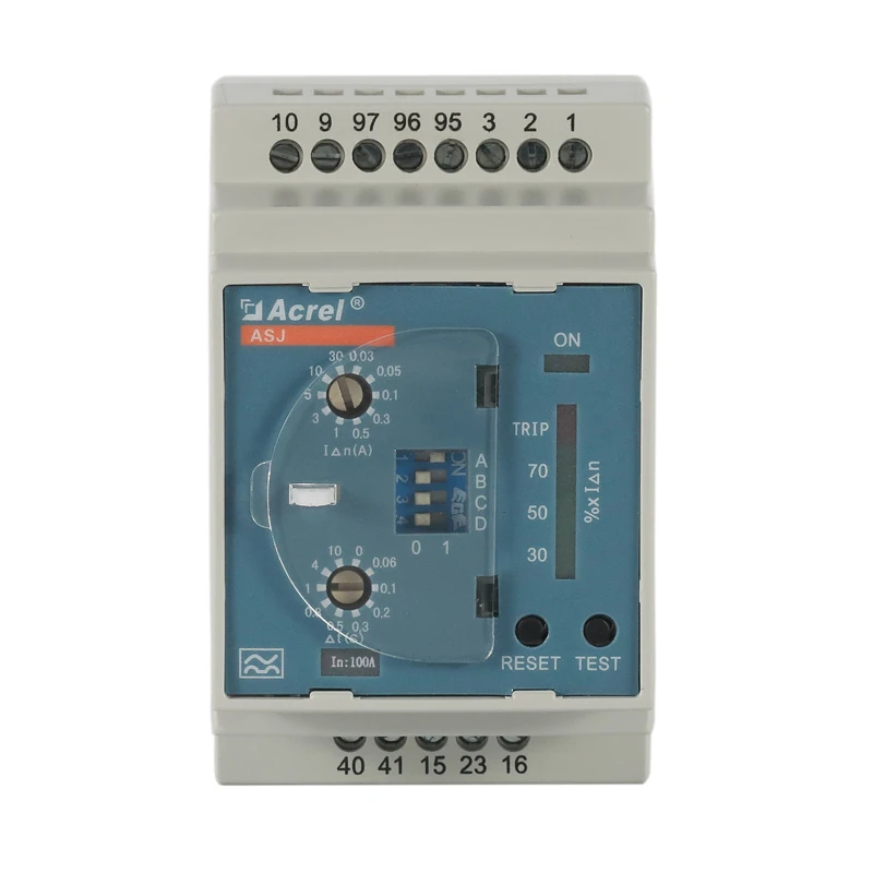 Acrel new arrival Din rail mount action relay of residual current with Current overload monitor ASJ-LD1A