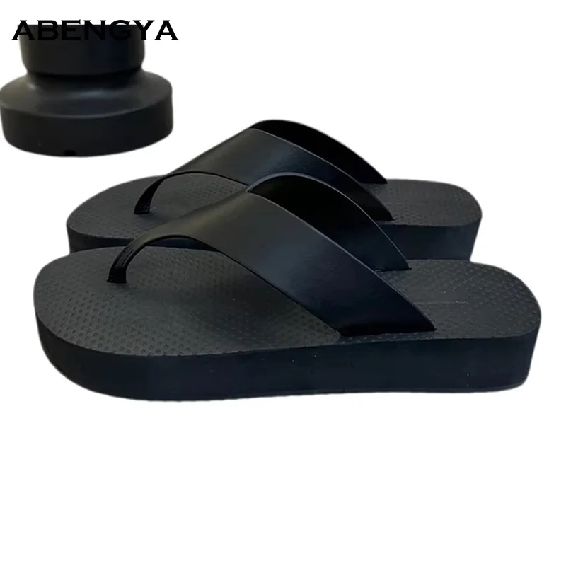 

Designer New Flip Flops Leather Slippers Women Thick Sole Mules Dress Shoes Summer Casual Party Vacation Walking Slippers Women