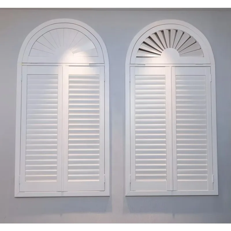 Custom Interior Shutters Wood Aluminum Sliding Multi-Folding Fixed Hinged Panel Shade Shutters