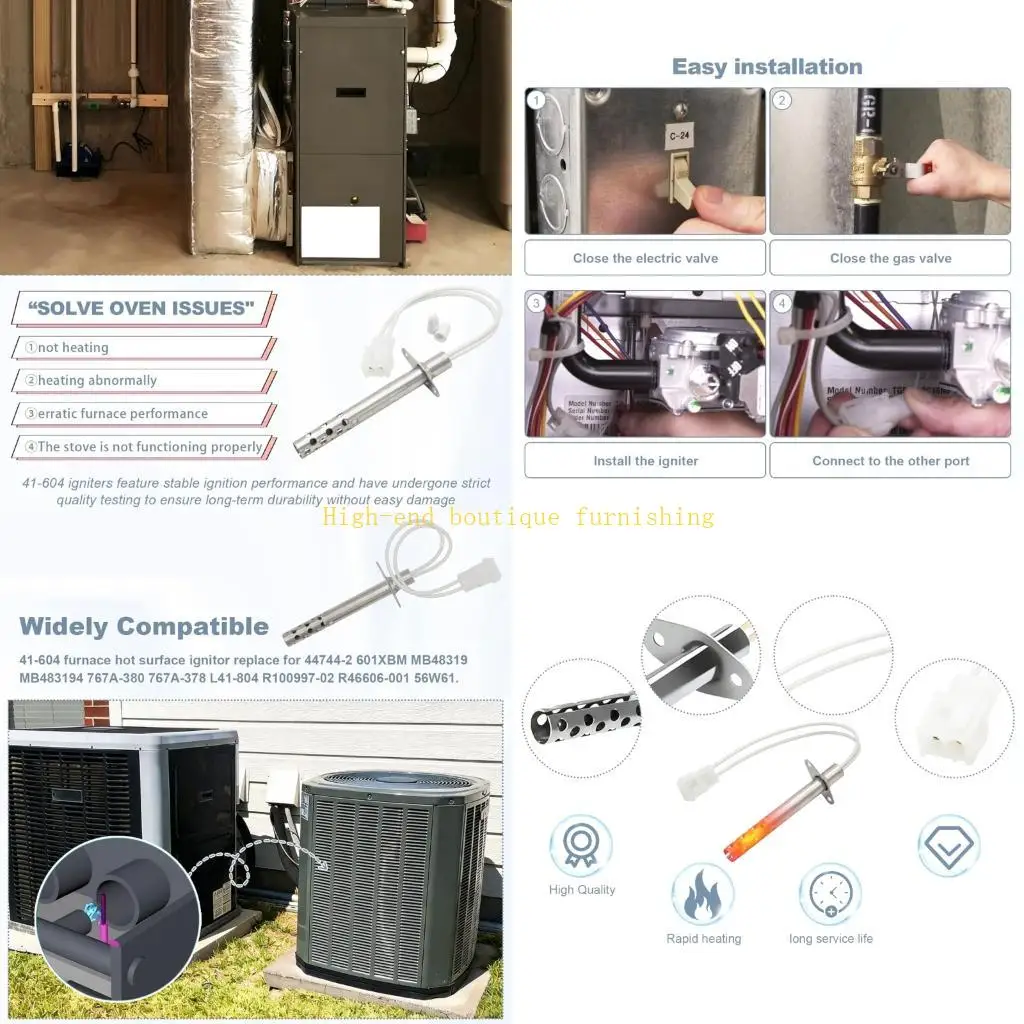 

L9NB Reliable 41-604 Hot Surfaces Igniters For 120V Systems Easy Installation