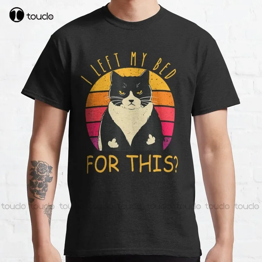 Funny Western Cat For Cats Lover And American West Classic T-Shirt Mens Shirts Clearance Custom Gift Xs-5Xl Breathable Cotton