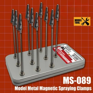 MS089 Model Klip Klem Penyemprotan Magnetik Logam dengan Kotak Penyimpanan Alat Lukis Model untuk Set Alat DIY Hobi Model Militer 12 kit model pesawat penjualan terbaik - №