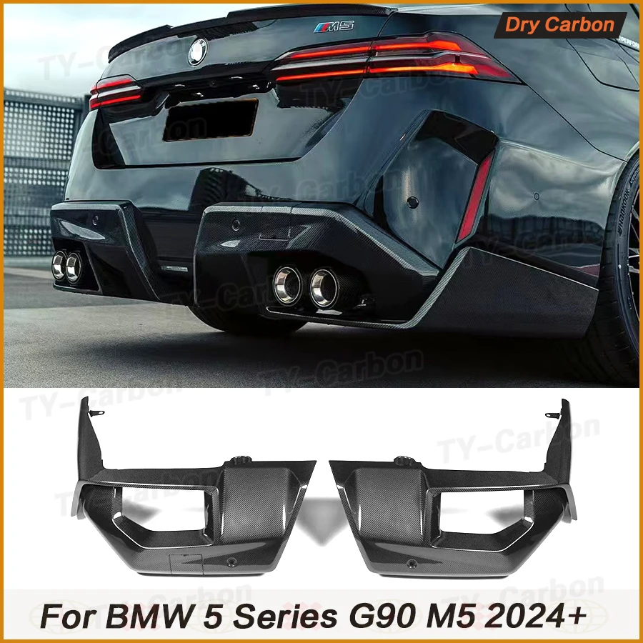 

For BMW 5 Series G90 M5 Dry Carbon Fiber Car Rear Bumper Diffuser Splitters Spoiler Back lip MP Style body kit 2025+