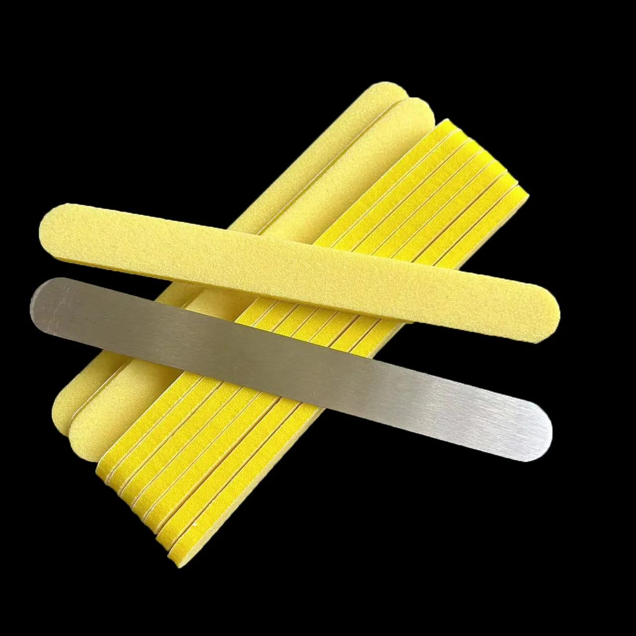 1 pc metal base with 10 pcs replacement pads 100/180  nail sponge file  sanding file disposale nail file