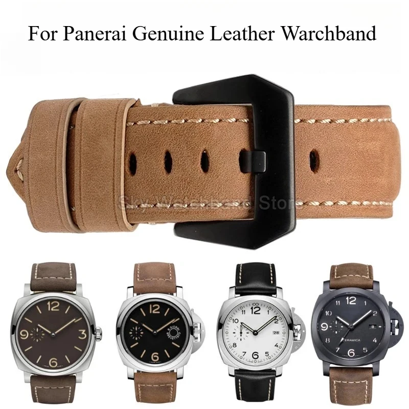 

Высококачественный ремешок для часов из натуральной кожи для Pan PAM111/441 Casio Long Tiss Citizen - 20/22/24 мм, мягкий, удобный, прочный.