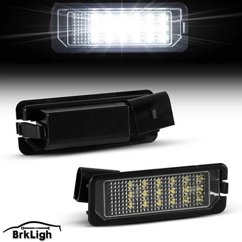 

For VW GTi Golf 4 5 6 7 MK4 MK5 MK6 MK7 Passat B7 CC EOS Scirocco Beetle 2PCS LED Number License Plate Lights With Canbus