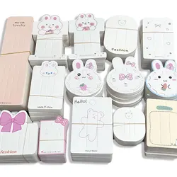 50pcs Paper Cards Cute Rabbit Bear Cartoon Paper Cards for Jewelry Display Packaging Handmade Hair Clips Price Tags Retail Label