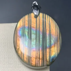 Top Quality Chic Rainbow Labradorite Pendants Women Natural Aurora Beads Colorful Green Blue Purple Light Labradorites Necklaces
