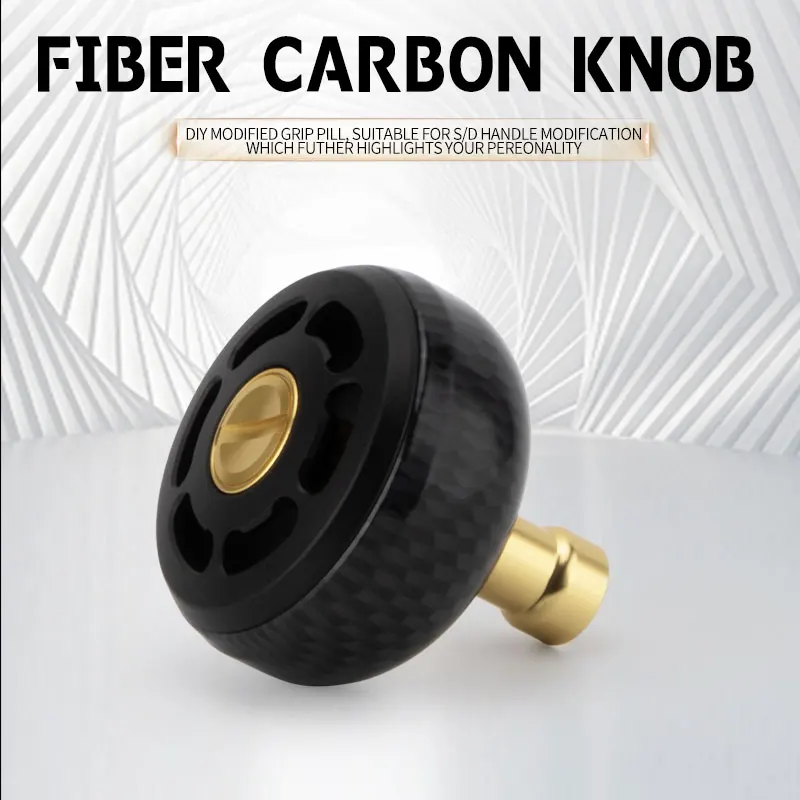 DEUKIO DIY Carbon Fiber Power Knob for Baitcasting Fishing Reel Single Parts Modification with Accessories