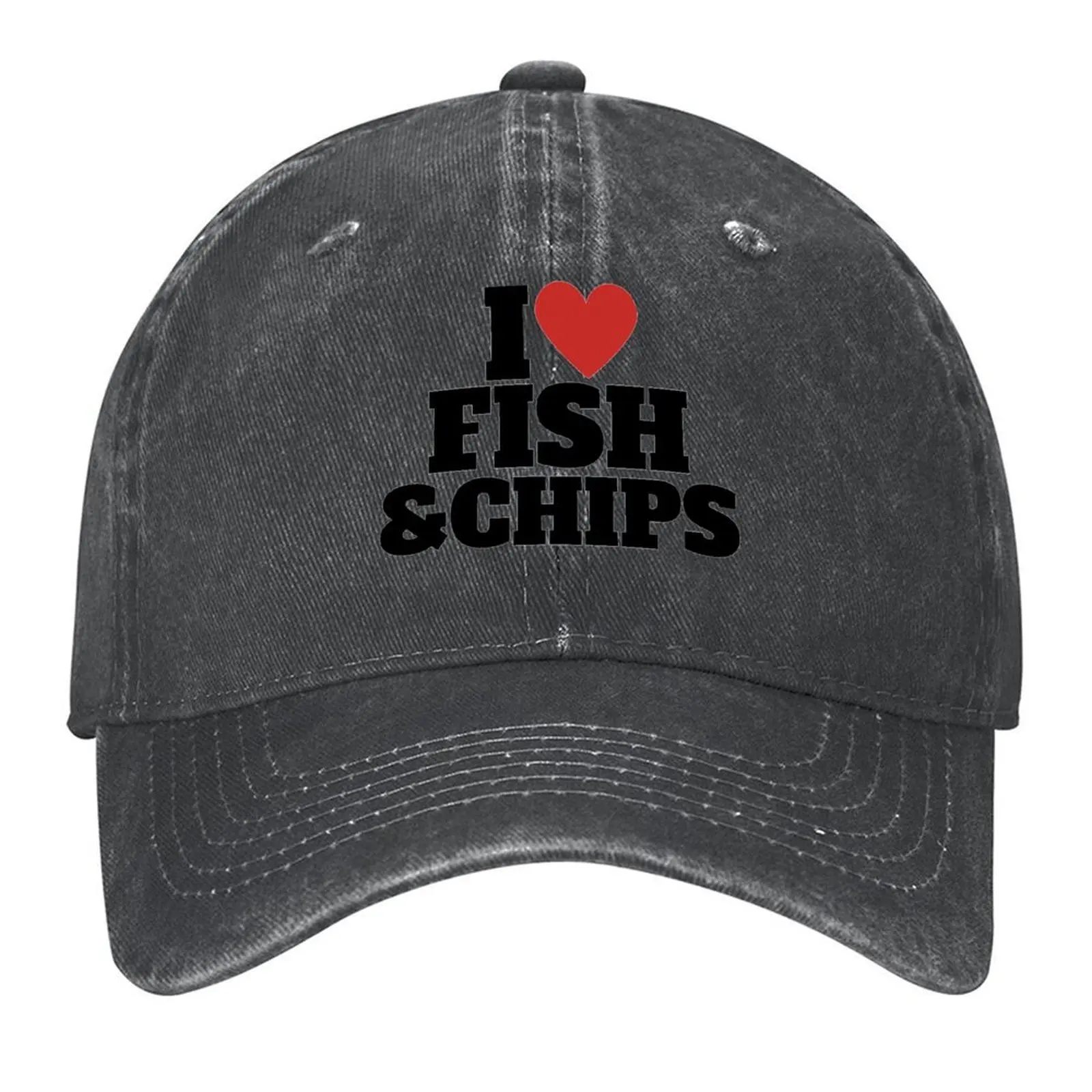 

I Love Fish And Chips Baseball Cap Golf Hat Man party Hat Beach Bag Male hat Women Hats Men's