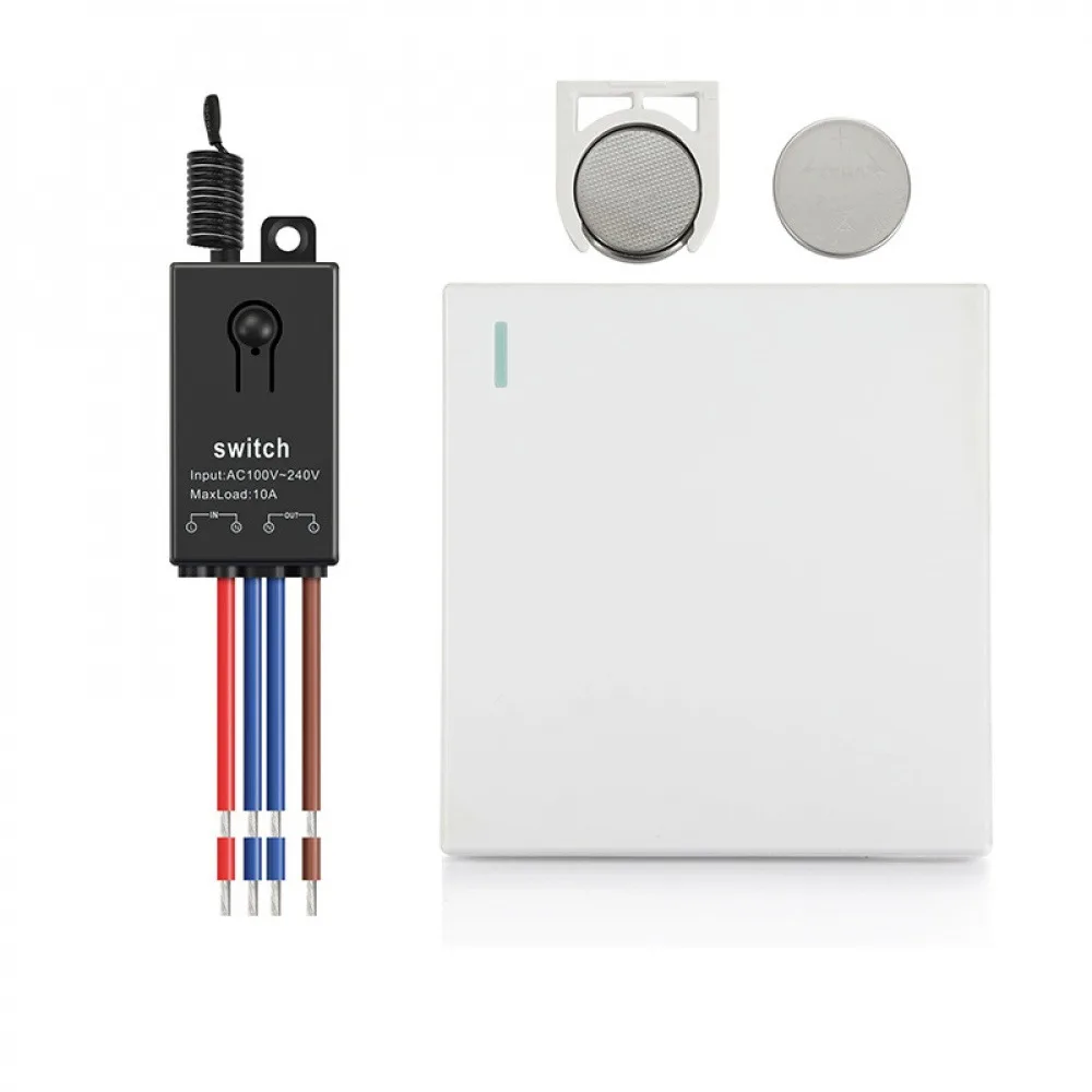 

AC90V-264V 10A Relay Wireless Remote Control Switch System RF 433Mhz Transmitter On Off for Water Pump Ceiling LED Lamp Motor