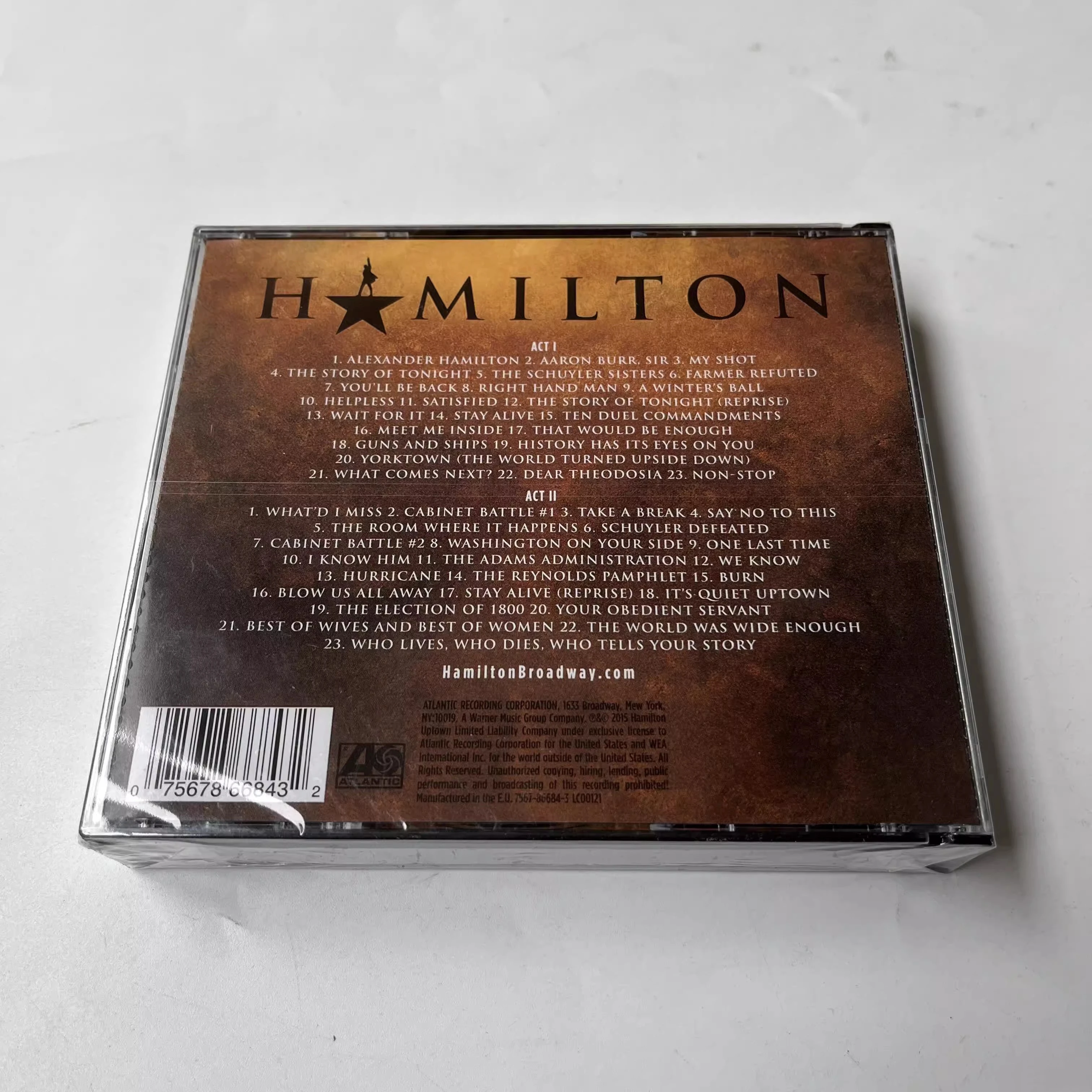 Movie Hamilton Lin-Manuel Miranda Music CD The Hamilton Instrumentals OST Album 2pcs Music Record Cosplay Car Soundtracks Box