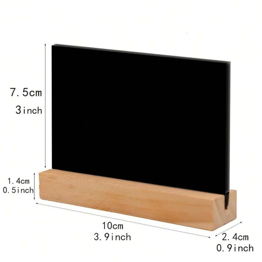 5/10pcs Mini Chalkboards Signs Double-sided Wooden Message Board with Wood Base Shop Bar Coffee Writing Board for Party Weddings