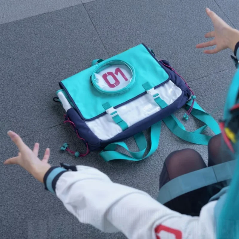 

Hatsune Miku High-Capacity Travel Series Backpack Future Rhythm Commuting Shoulder Bag Itabag Miku Cosplay Prop Bag Gift