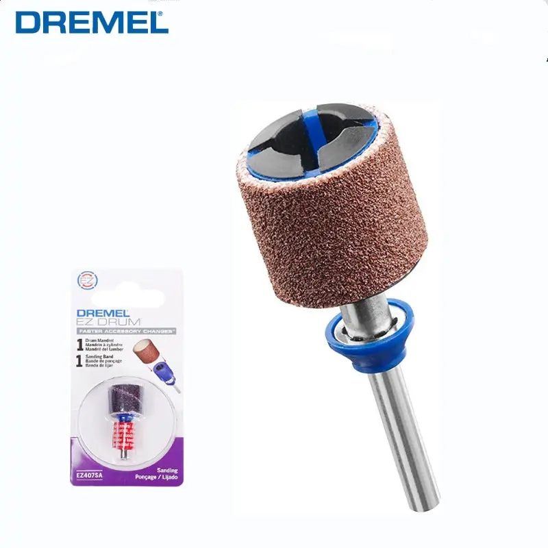 Mandrin de bande de ponçage à tambour Dremel EZ407SA EZ, compatible avec tous les outils 5X plus rapides, ceinture d\'ajustement à distance de 1/2