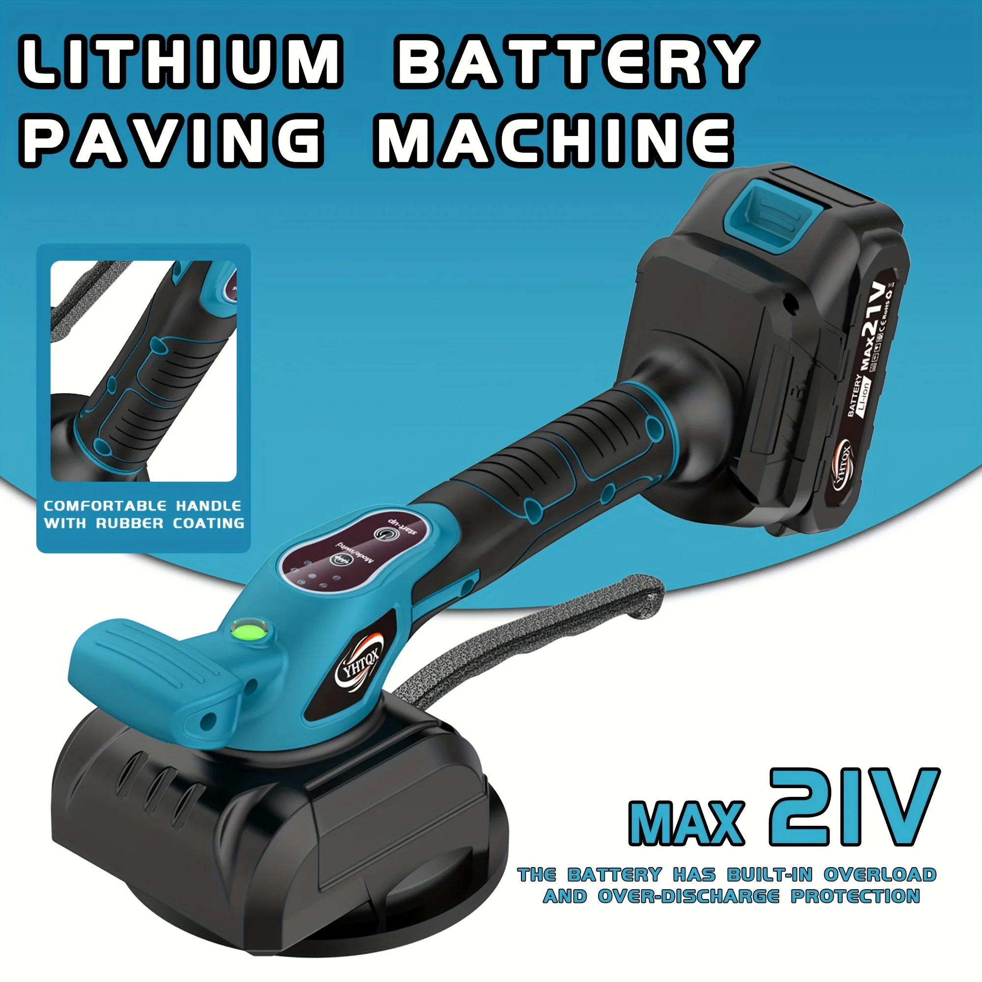 

Ceramic Tile Vibration Tool Set, Handheld Ceramic Tile Installation Leveling Machine, Ceramic Tile Leveling Device with LCD Display Screen and Battery, Professional Decorator Gift, Artifact Tool, High-power Electric Suction Cup