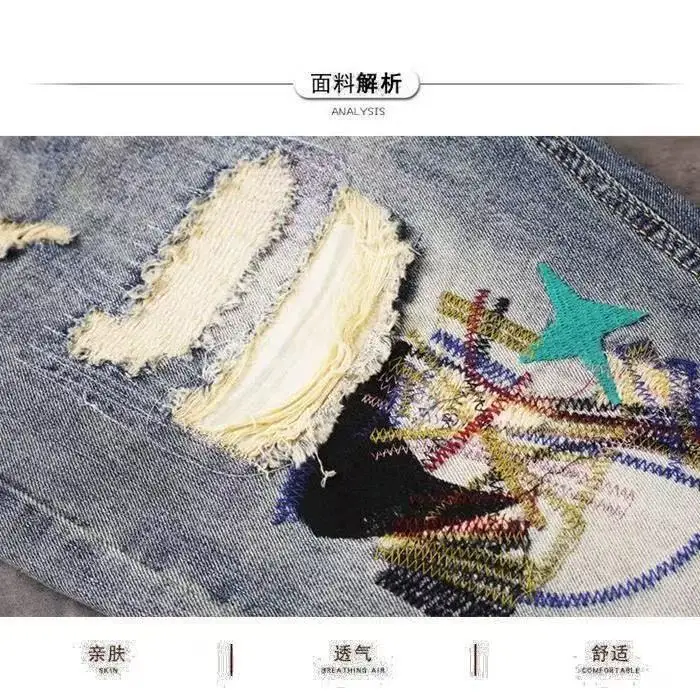 メンズデニムショーツ,サマーファッション,スクラップパッチ,ヒップホップ,洗えるジーンズ,カジュアル,中年