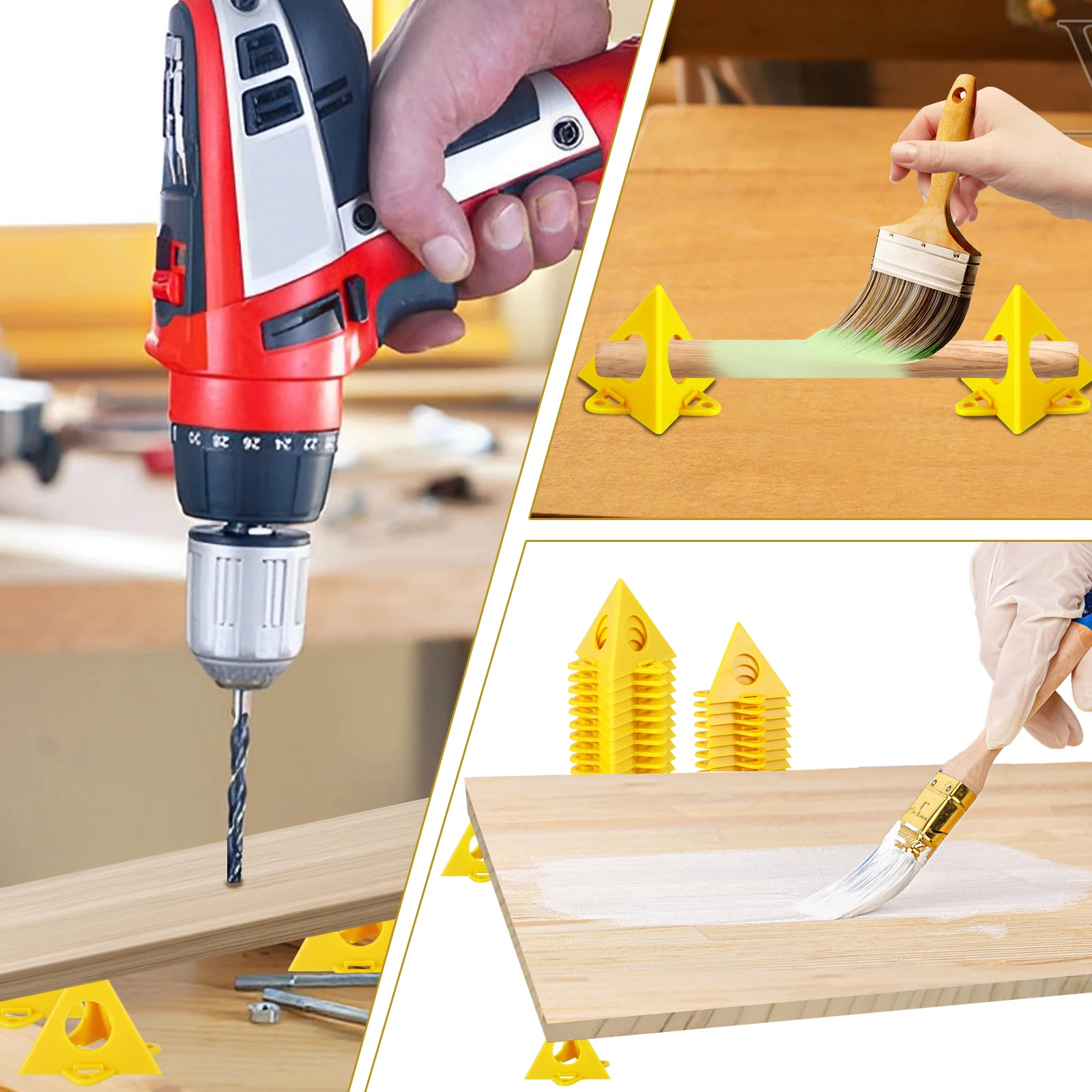 50 Uds soportes de pirámide soportes de pintura de pintor Mini soporte de pintura de cono para elevadores de puerta de lienzo juego de herramientas de soporte de pirámides de pintura