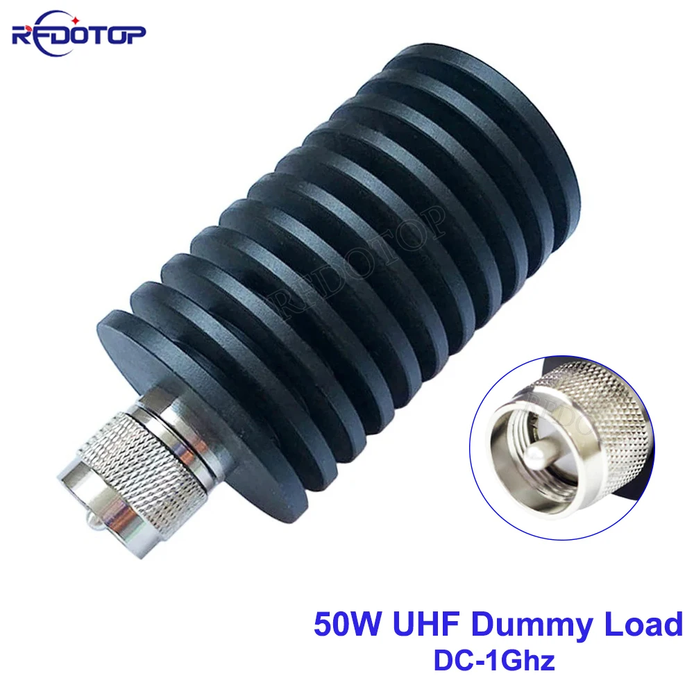 

50W DC-1GHz UHF PL259 Male Plug Connector RF Coaxial Termination Dummy Load 50ohm Nickel Plated RF Accessories