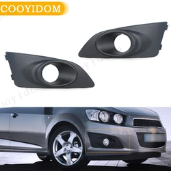 Fog light cover For Chevrolet Aveo  Sonic 20112012 2013  2014 2015 2017 BLack fromt bumper foglamp grille shade trim