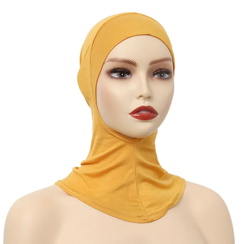 Turban Caps for Women Muslim Underscarf Modal Hijab Inner Caps Stretchy Full Cover Shawl Cap Full Neck Coverage