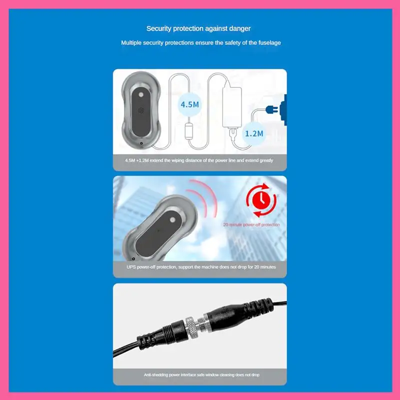 

Automatic Water Spray Window Cleaning Robot With Ultra-Thin Body, Auto Path Planning & Powerful 3500Pa Suction EU Plug Durable