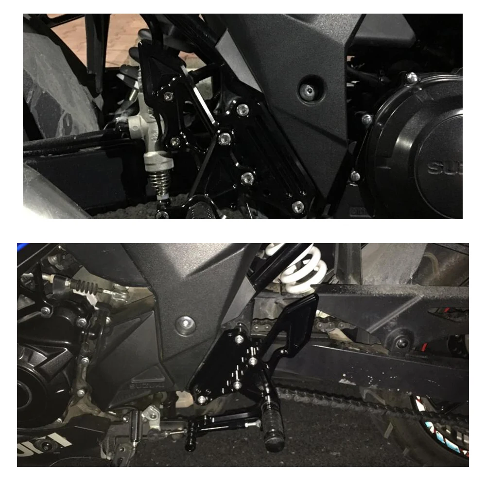 For Suzuki GSX250R GSX150R 2016-2020 Motorcycle Rearset Footrest Footpeg Adjustable Aluminum Rear Set Footrest Foot Peg