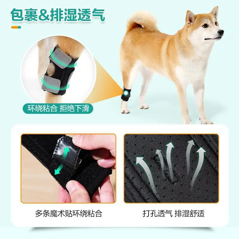 Pet Dog Leg Guard Joint Support Strip Knee Patella Protector Rehabilitation Aid for Cats Ligament Joint Dislocation