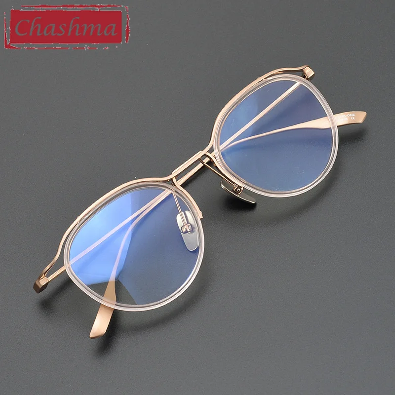 Chashma Prescription Glasses Men Retro Ultra Light Students Frames Acetate Pure Titanium for Recipe Eyewear Spectacles for Women