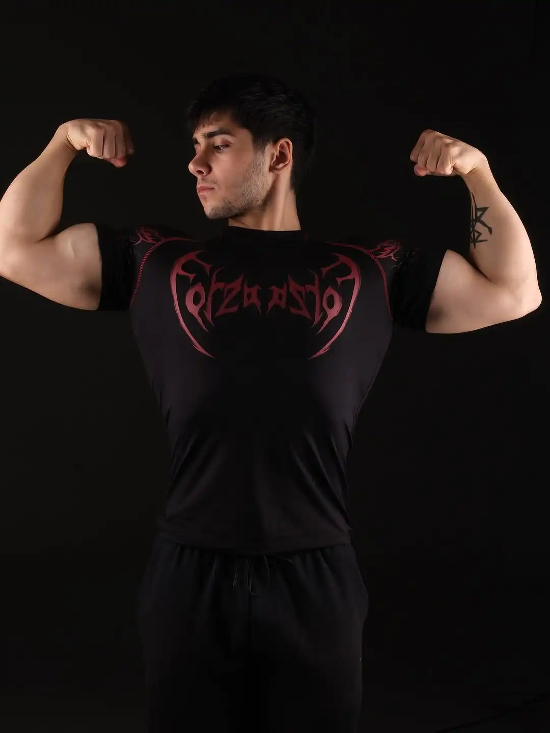 03-American-style Hot sale high-elastic compression training sports base layer running Scottish fitness wear for men women