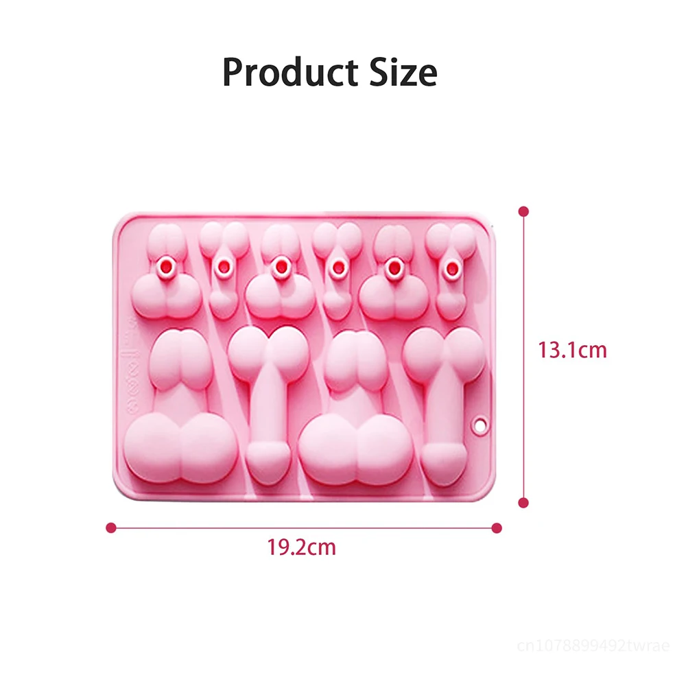 10 Hole Valentines Day Novelty Adult Silicone Molds Ice Cube Tray Funny Cake Candy Mold Reusable Mold DIY Decoration Baking Tool