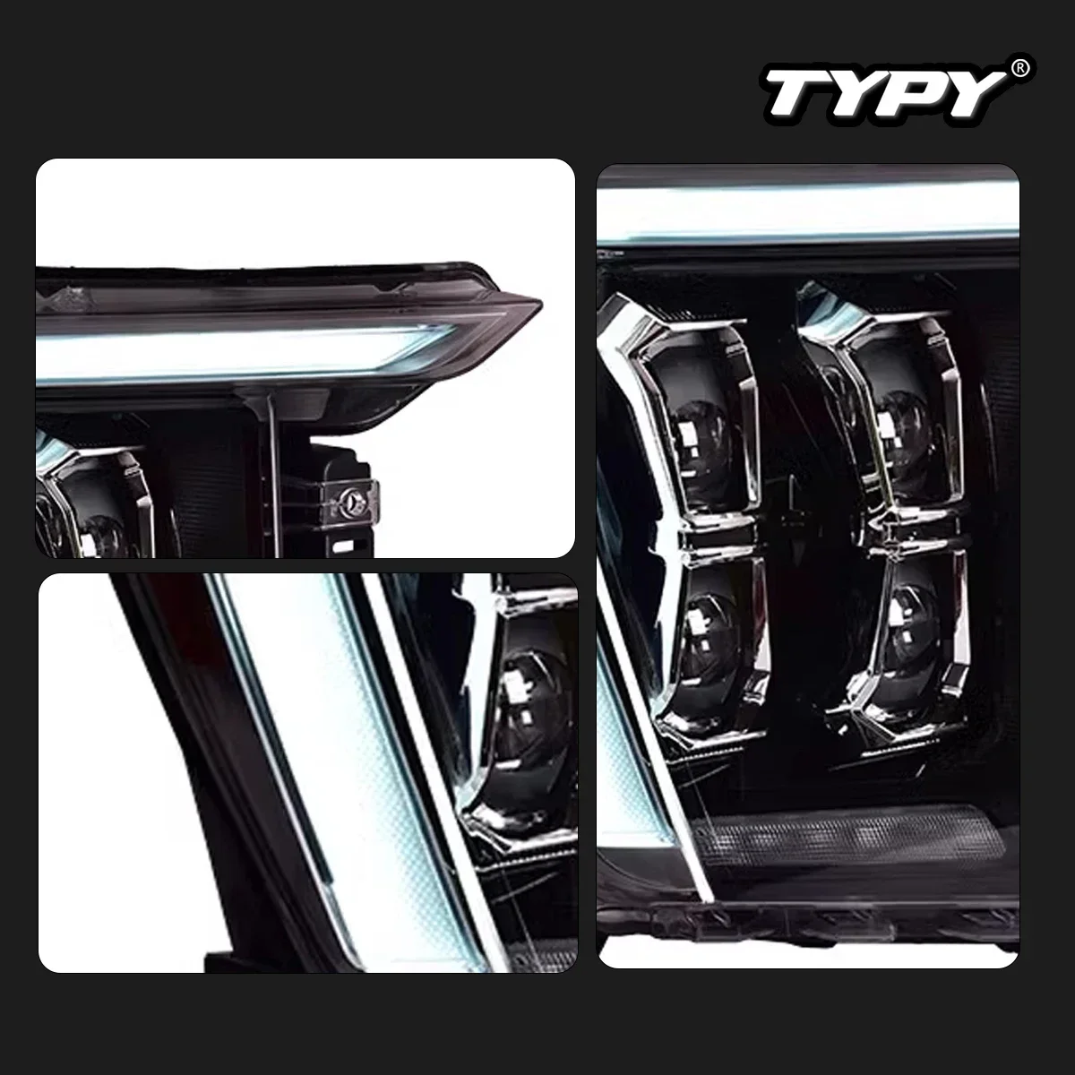 

TYPY Новый светодиодный налобный фонарь, модифицированный для Ford F150 Raptor, фара 2021-2023, динамический сигнал, налобный фонарь, автоаксессуары