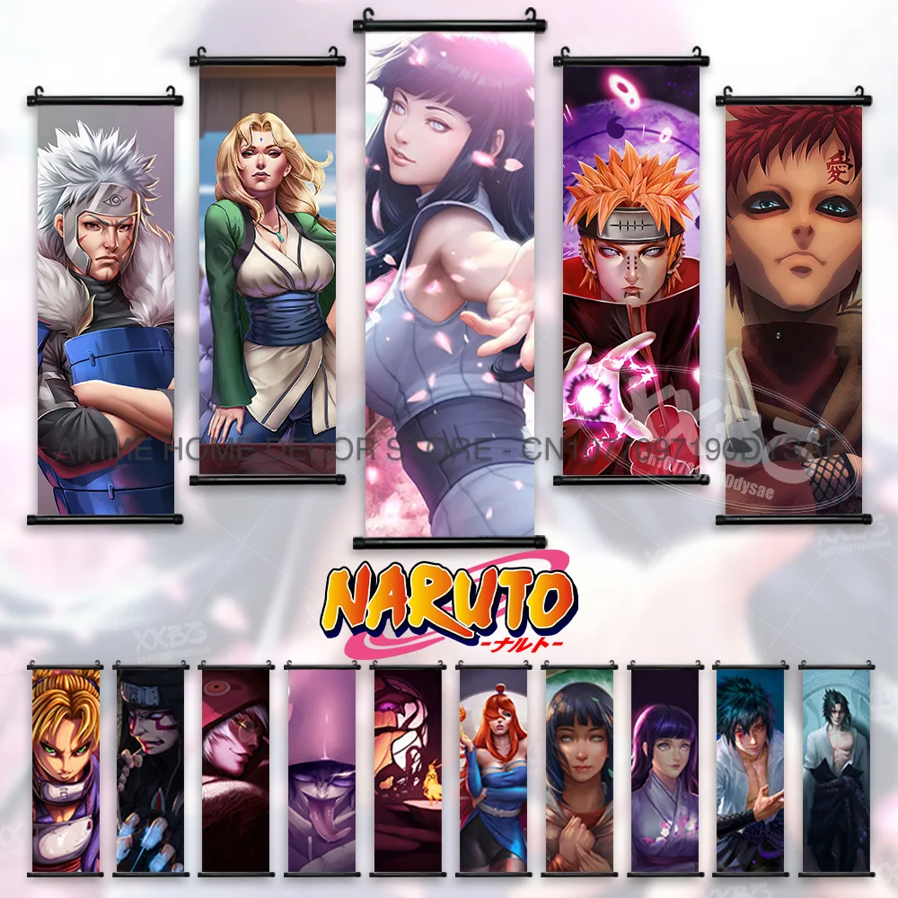 Naruto Poster Anime Hyuuga Hinata Hängende Malerei Gaara Wandkunst Yakushi Kabuto Scrolls Bild Senjyu Tsunade Wohndekoration – Detail 1