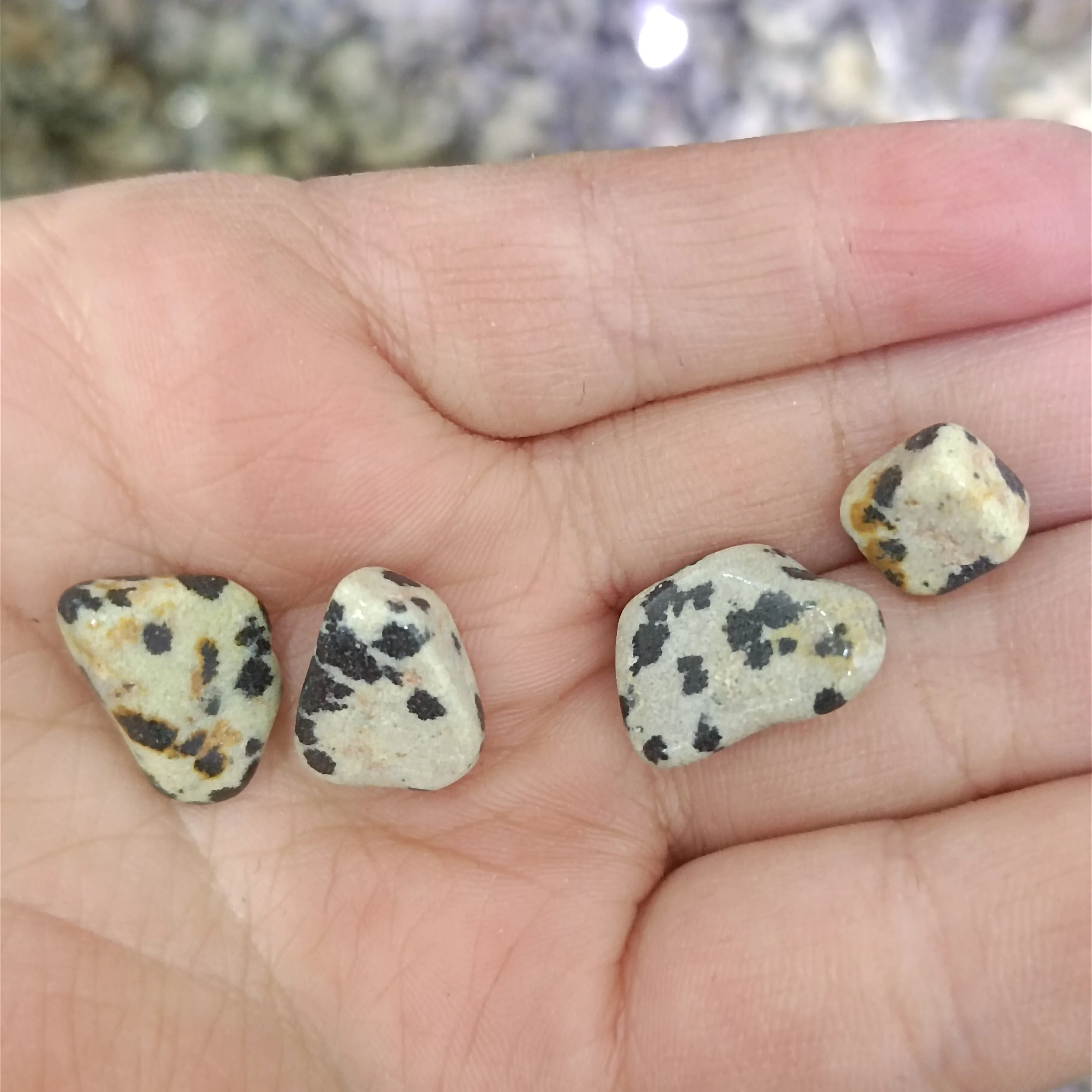 Natural Irregular Gravel Speckled Stone Healing Reiki Chips Jewelry DIY Necklace Decor