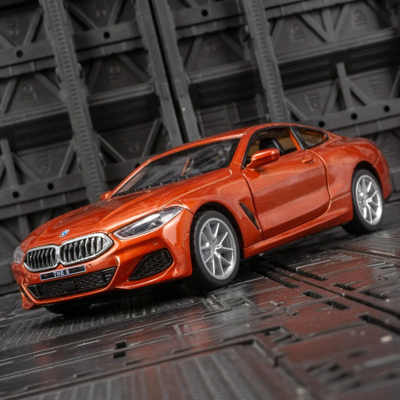 

1:32 BMW M8 M850i Coupe Alloy Car Model Diecast Metal Toy Sports Car Model Simulation Sound and Light Collection Childrens Gifts