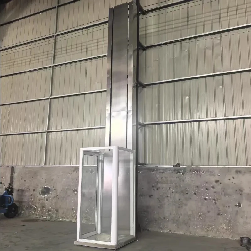CIF Price Small Home Elevator Ladder Hydraulic Steel Material 1000kg Load Monorail Platform Cargo Lift