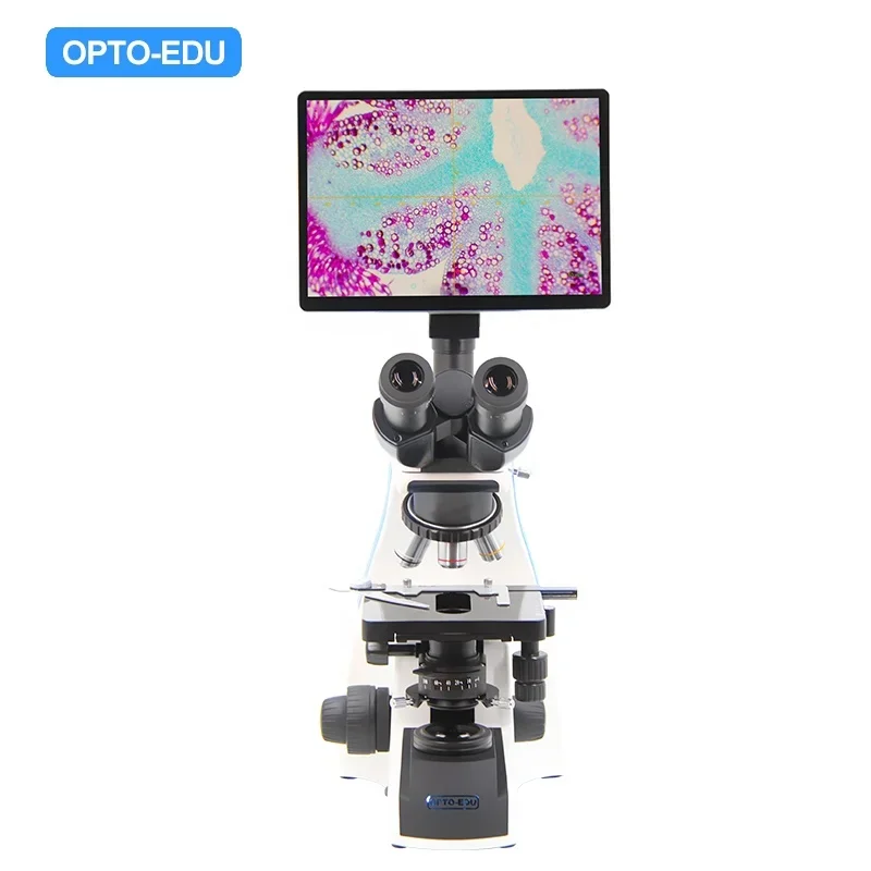 OPTO-EDU A33.1502 HD 8.0M 1000x Trinocular Biological Educational Video Digital Microscope With Lcd Screen