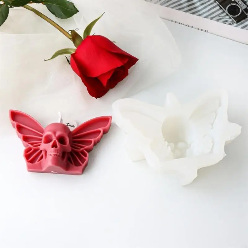 

C71F Butterfly Skull Mold Beautiful Scented Silicone Mold