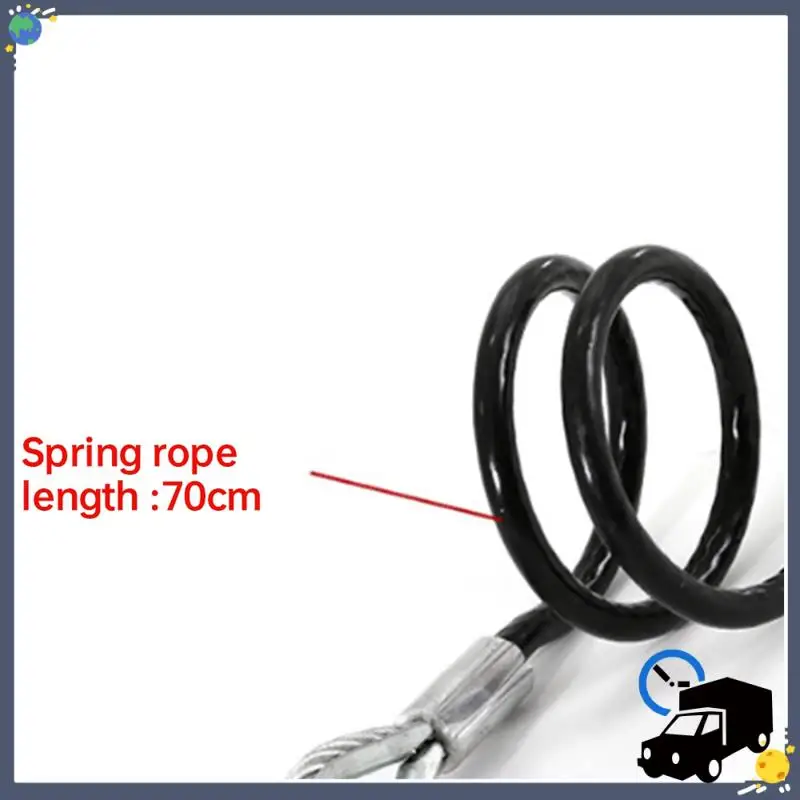 

Lasting Trailer Safety Towing Cable Without Hook 3500Lbs Load Bearing Spring Towing Rope 70CM Maximum Extension Length For RV