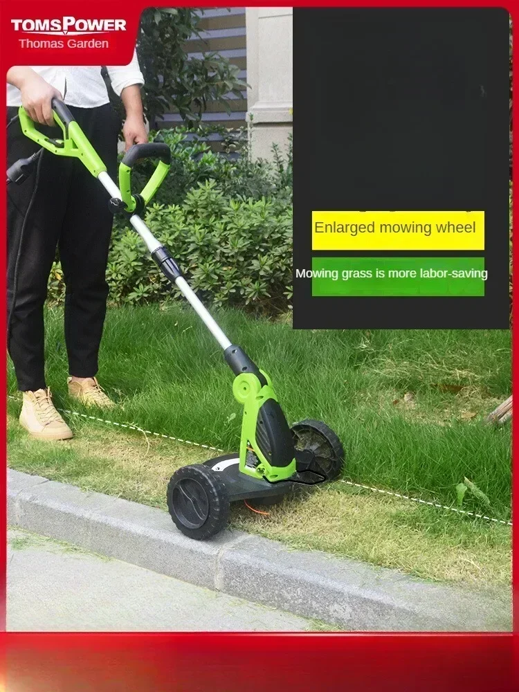 220V Powerful Lawn Mower with Plug-in Electric Grass Cutting and Edging for Home Garden