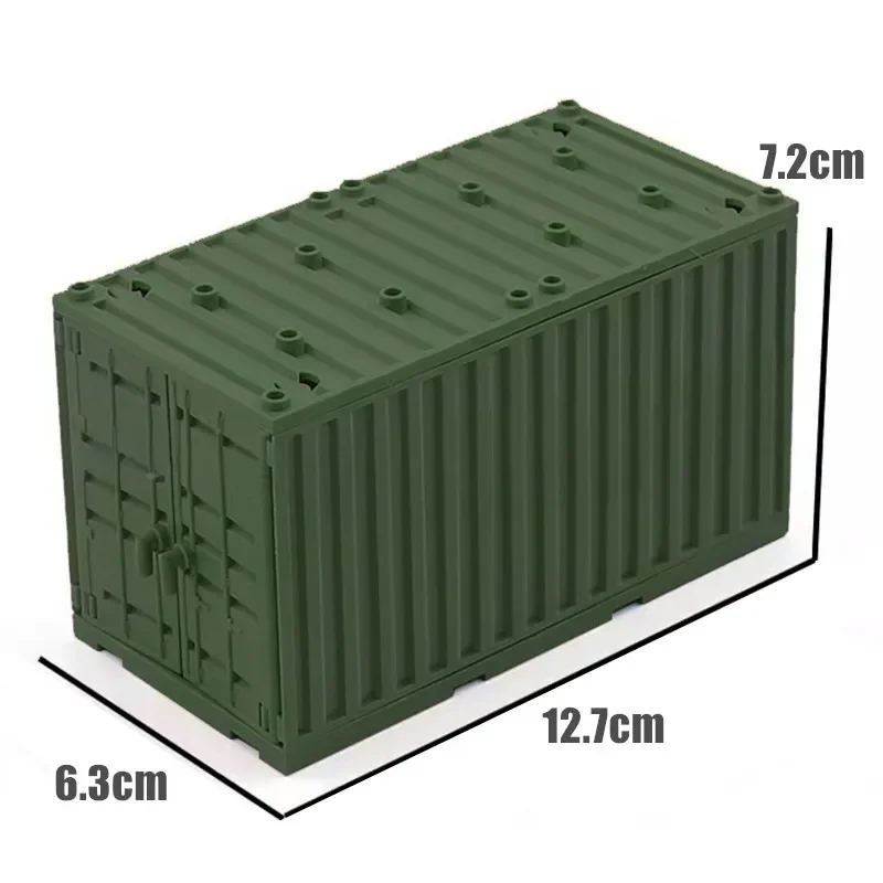 صندوق لبنات بناء حاوية عسكرية MOC للأولاد ، قاعدة حرب ، طوب فني ، طوب بناء إبداعي سهل الاستخدام ، Ww2