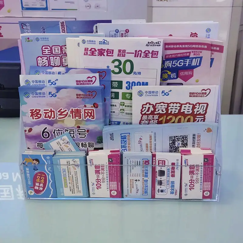 2-6 Layer Acrylic Book Shelf Supermarket Stationery Store Shelf Brochure Newspaper Magazine storage Clear Display Ladder Stand