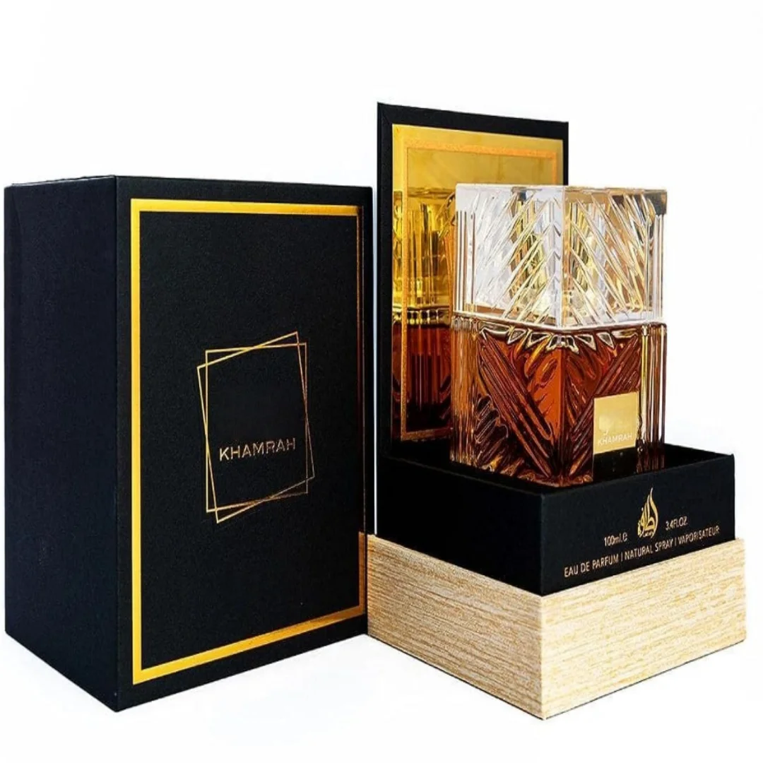 1 Lattaka Khamrah & Khamrah Qahwa, Agua de Perfume Unisex, Perfume Árabe de Larga Duración, Aroma Especiado y Amaderado, Ideal para Regalo