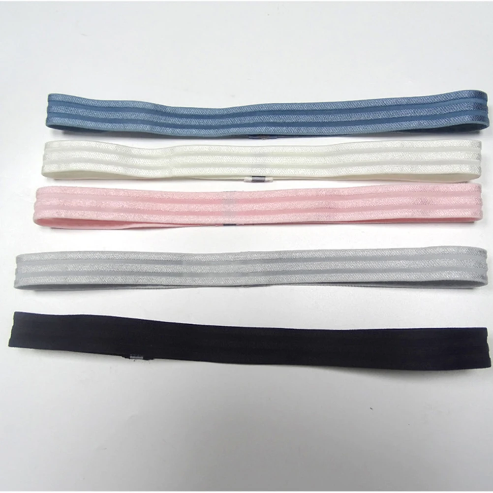 

3pcs Yoga Headband Reflective Sweatband Sports Hairband Non Slip Headwrap Fitness Headbands Elastic Adjustable